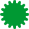 roda dentada verde